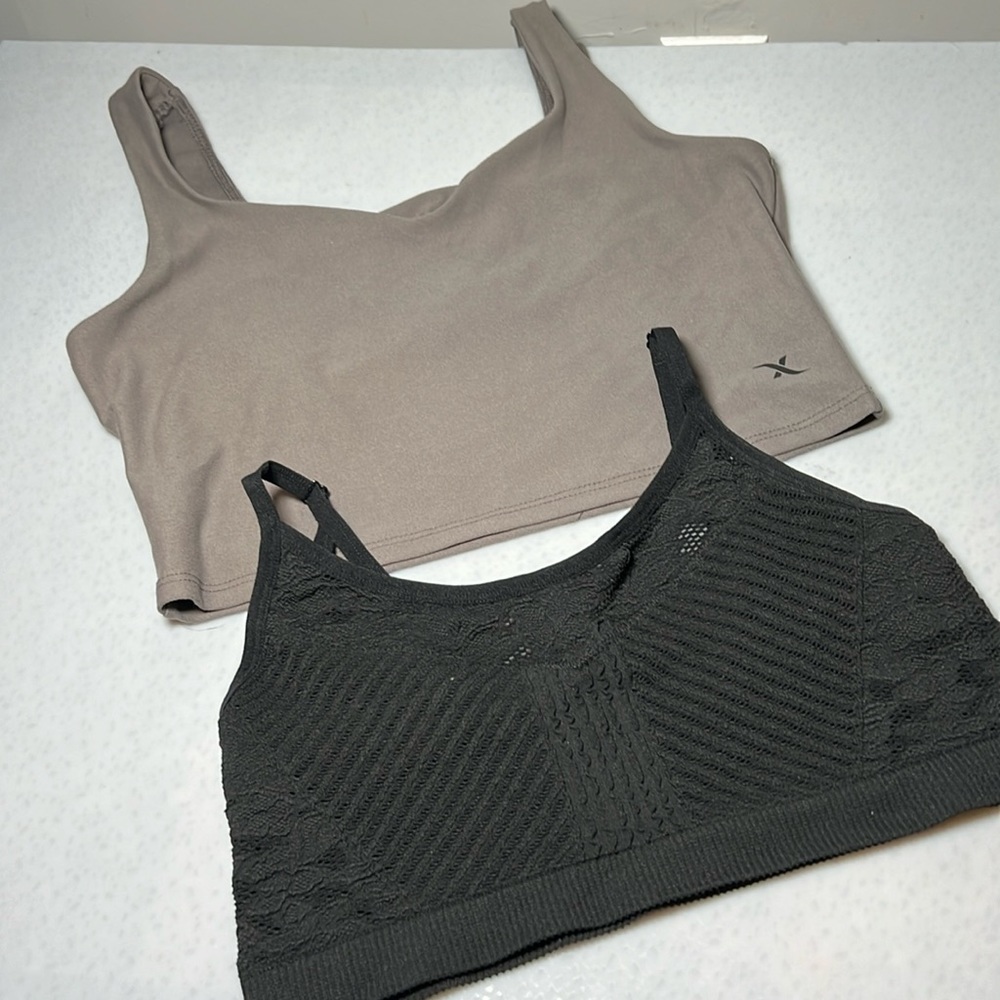 Women's Sports Bras Colsie Black- Flexure Gray Like New Size Large